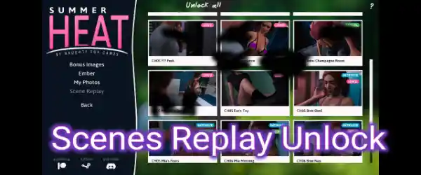 Summer Heat Mod APK Gallery Scenes Replay Unlock
