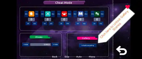 Lucky Paradox APK Gallery Unlock Cheat