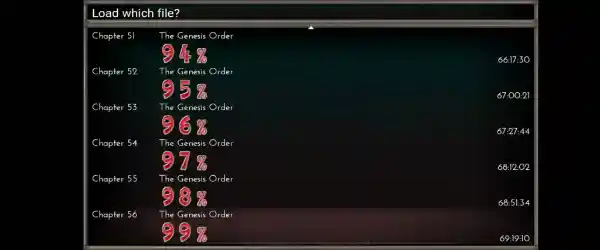The Genesis Order APK Save Files With All Chapters Completed