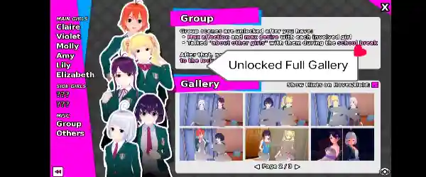 Special Harem Class APK Full Gallery Unlocked